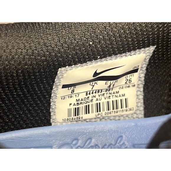 Nike SB Check Men’s Skateboarding Shoes in black/gray canvas, low-top style, 8 - Picture 5 of 6